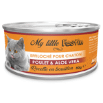 MY LITTLE FESTIN - Boîte pour chaton - poulet & aloe vera - recette en bouillon - 80 Gr